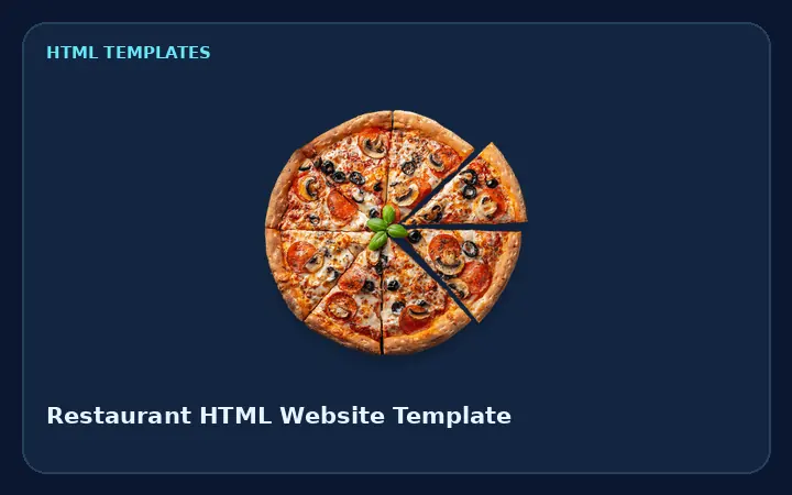 Restaurant HTML Website Template — Source asset preview